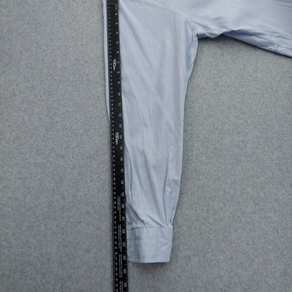 Preswick & Moore Men's Button Down Light Blue Shirt 16/34  Made in Hong Kong - Picture 11 of 12